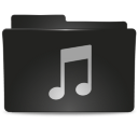 Folder Black Music Icon 128x128 png